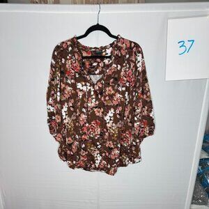 Torrid Tie-Front Long-Sleeve Blouse